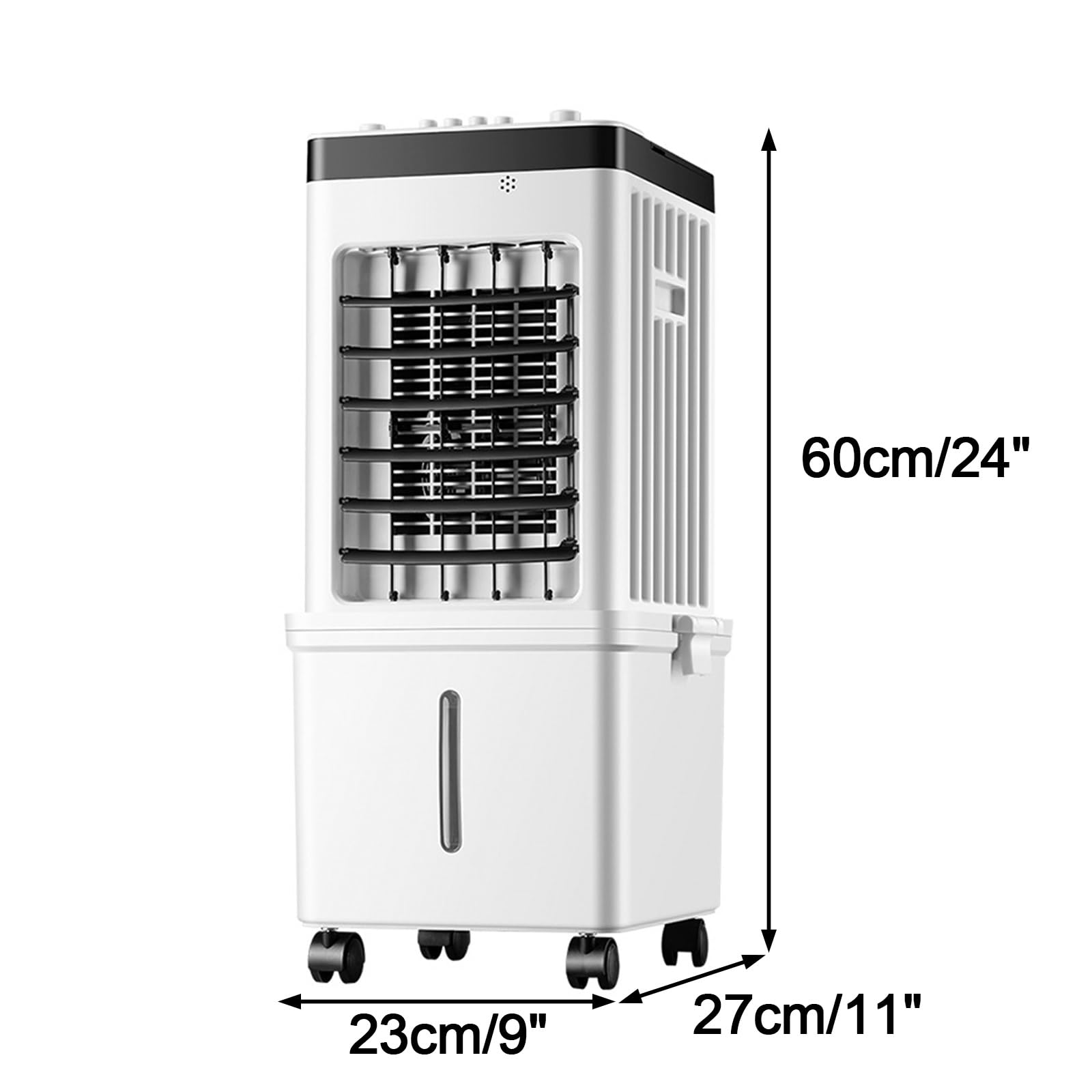 Raffrescatore Evaporativo con Doppio Serbatoio Dell'acqua da 15 L, Condizionatore Portatile con Timer da 7,5 Ore per Casa, Ufficio