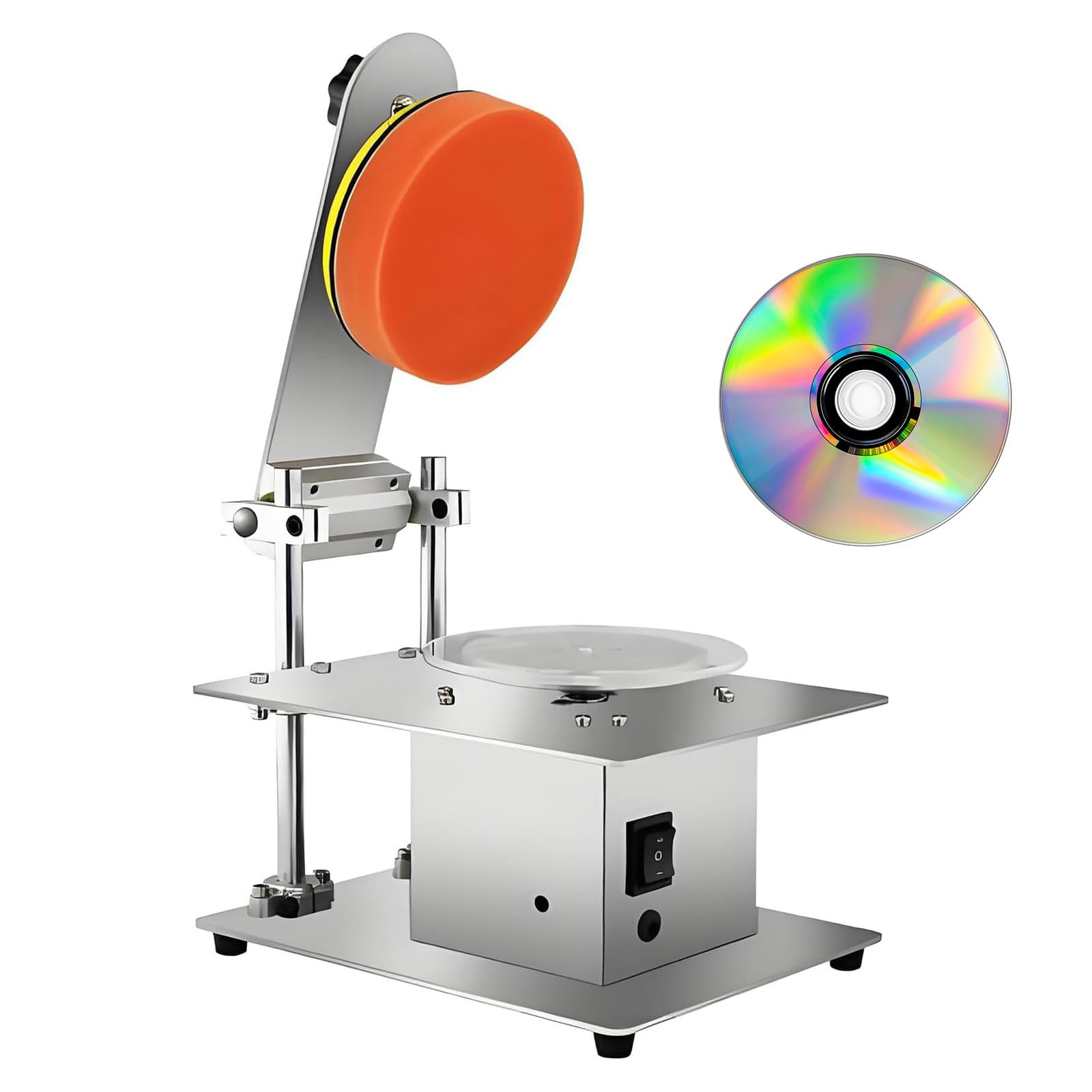 Macchina per la pulizia di riparazione di CD e DVD, lucidatrice semiautomatica, 7 velocità, 6000 giri/min, per riparazione graffi e manutenzione