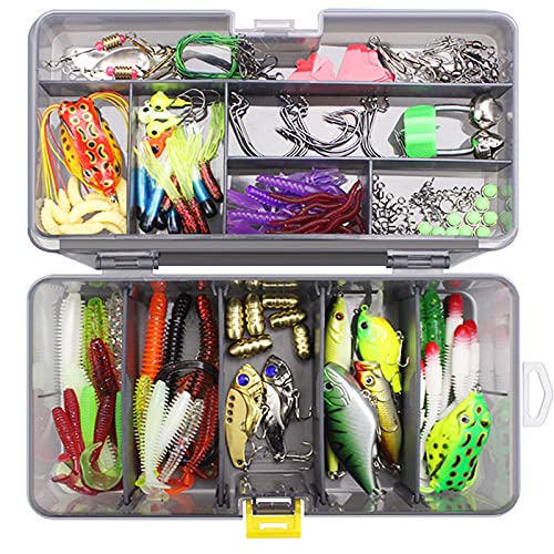 RoseFlower Kit de Leurres de Pêche - Coffret de 168...