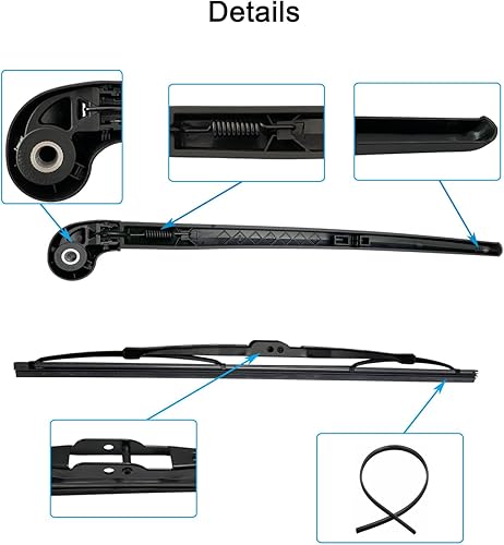 Miniatura 6 de koxuyim Brazo del limpiaparabrisas delantero derecho del lado del pasajero compatible con Audi Q7 2007-2016 Reemplaza# 4L1955408B 4l1955408B1P9 |