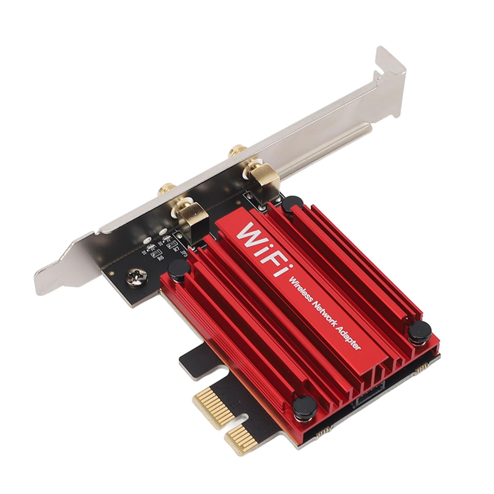 Generic Scheda WiFi 6 Wireless PCIE AX210 con Bluetooth 5.3, Scheda WiFi PCIE a 3 Bande Ad Alta velocità 5374 Mbps per PC Desktop, Forte compatibilità per 10 11