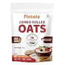 Pintola Oats 1kg, Rolled Oats, Diet Food, Weight Management, Natural Whole Grain, High in Fibre & Protein, Jumbo Rolled, Breakfast Cereals, Gluten Free Oatmeal, Dalia Porridge gallery image