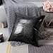 OTOSTAR Krokodilmuster PU-Leder Kissenbezug Dekorativen Wasserdicht Kissenhülle Moderne Minimalist Kissen Fall für Sofa Schlafzimmer Balkon Garten 45x45cm Schwarz