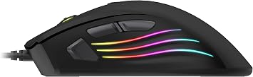 Havit Gamenote Gamer Mouse, RGB, 800-1600-2400-3200 DPI, USB, MS1002