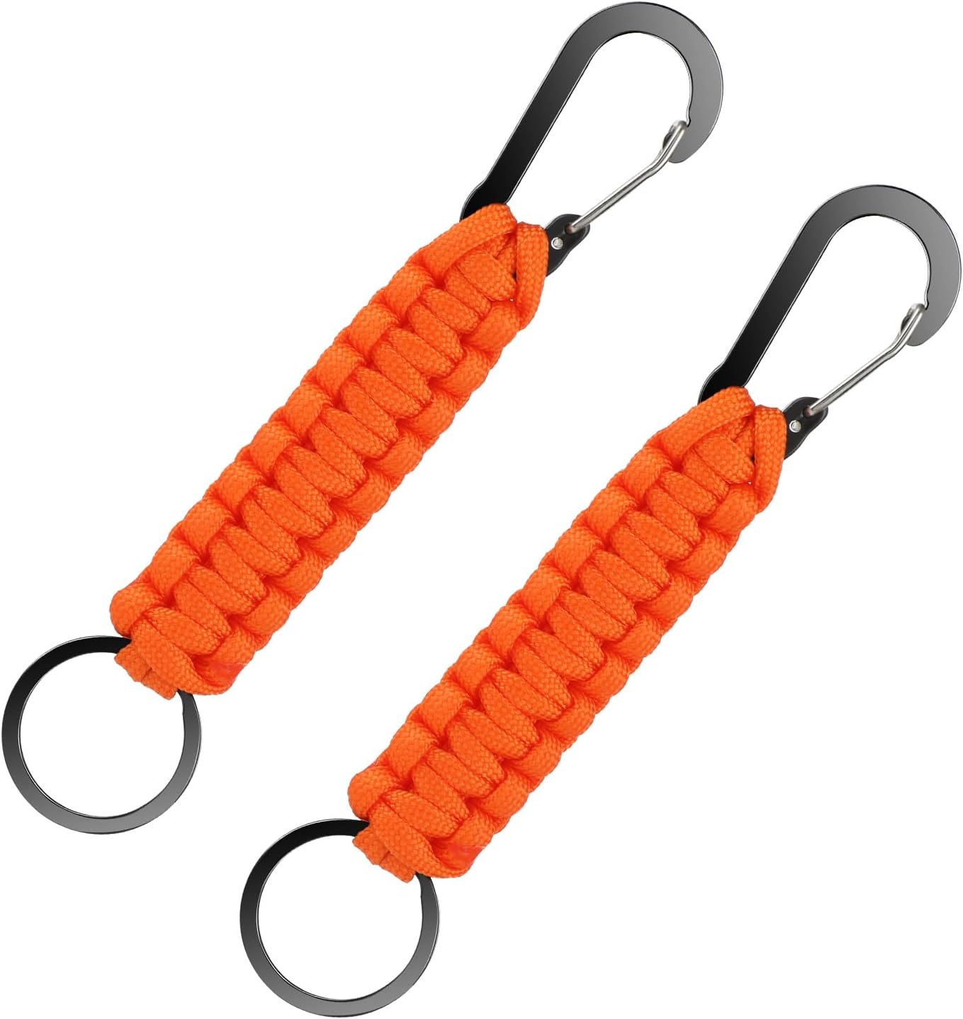 Mabor 2 Pcs Key Chain Hanger Heavy Duty Clips Keychain with Key Ring Paracord Key Chain Strap Accessories for Backpack Outdoor Men Women