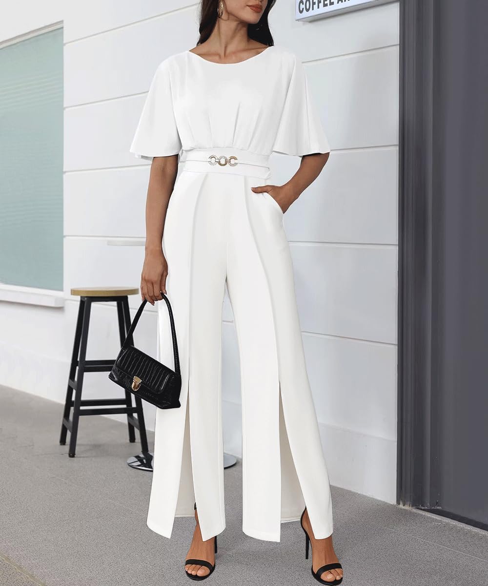 knowfashionstyle Elegant Jumpsuit For Women Dressy Casual Plus Size Wide Leg Pants Formal Jumpsuit Party One Piece Outfits - Image 5
