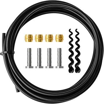 NIYATA Hydraulic Brake Hose Kit,3m Bike Disc Brake Hose Compatible with Shimano BH90,SRAM,High-Pressure Brake Line for Mountain/Road Bikes Includes Olive Connectors Inserts