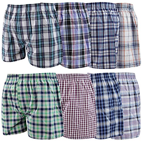 Bonjour Mens 6 Pack Woven Boxer Shorts (Large (36" - 38"))
