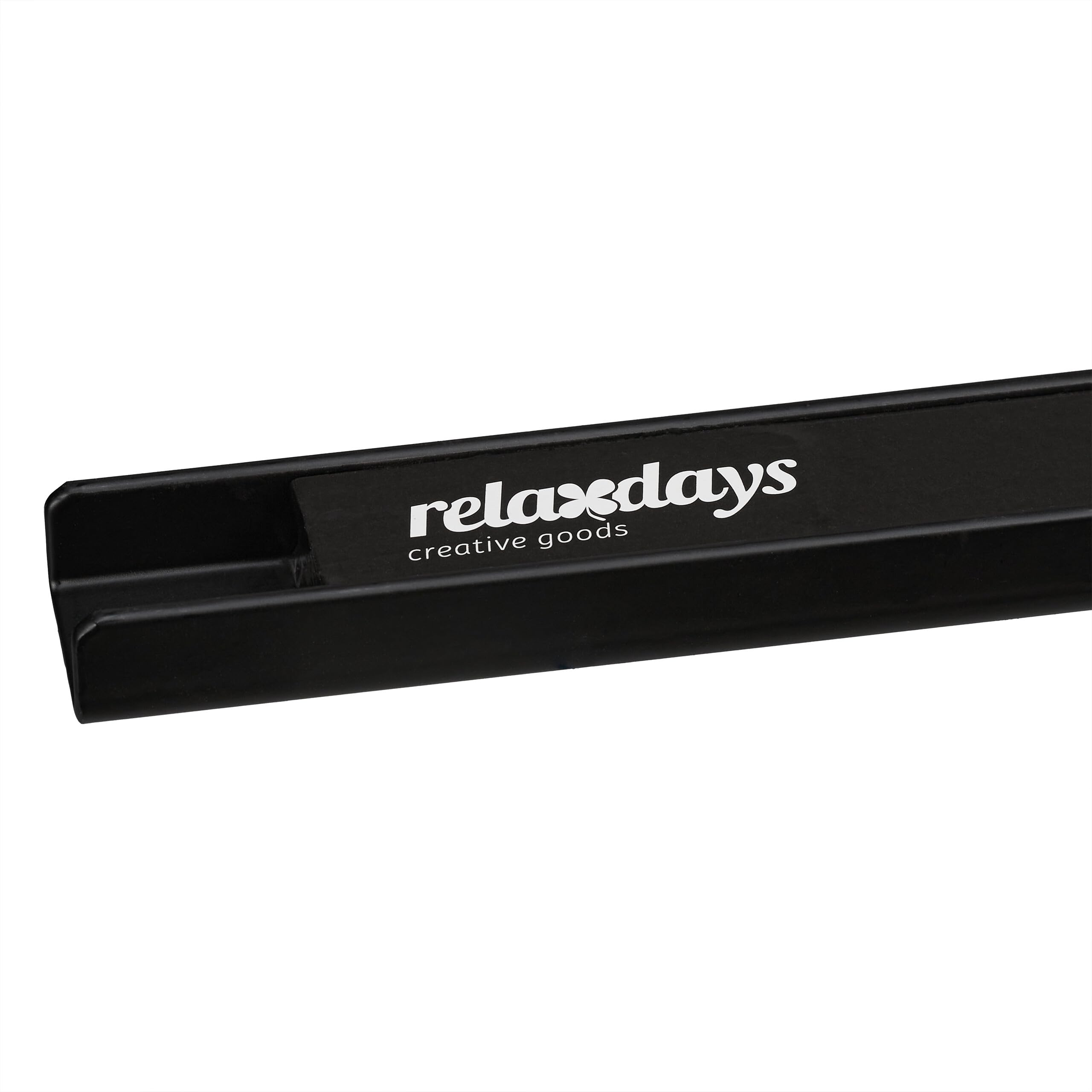 Relaxdays Set da 3 Barra Magnetica, Striscia Lunga 20 cm, Appendi Utensili e Coltelli Acciaio Inox, Guida a Parete, Nero