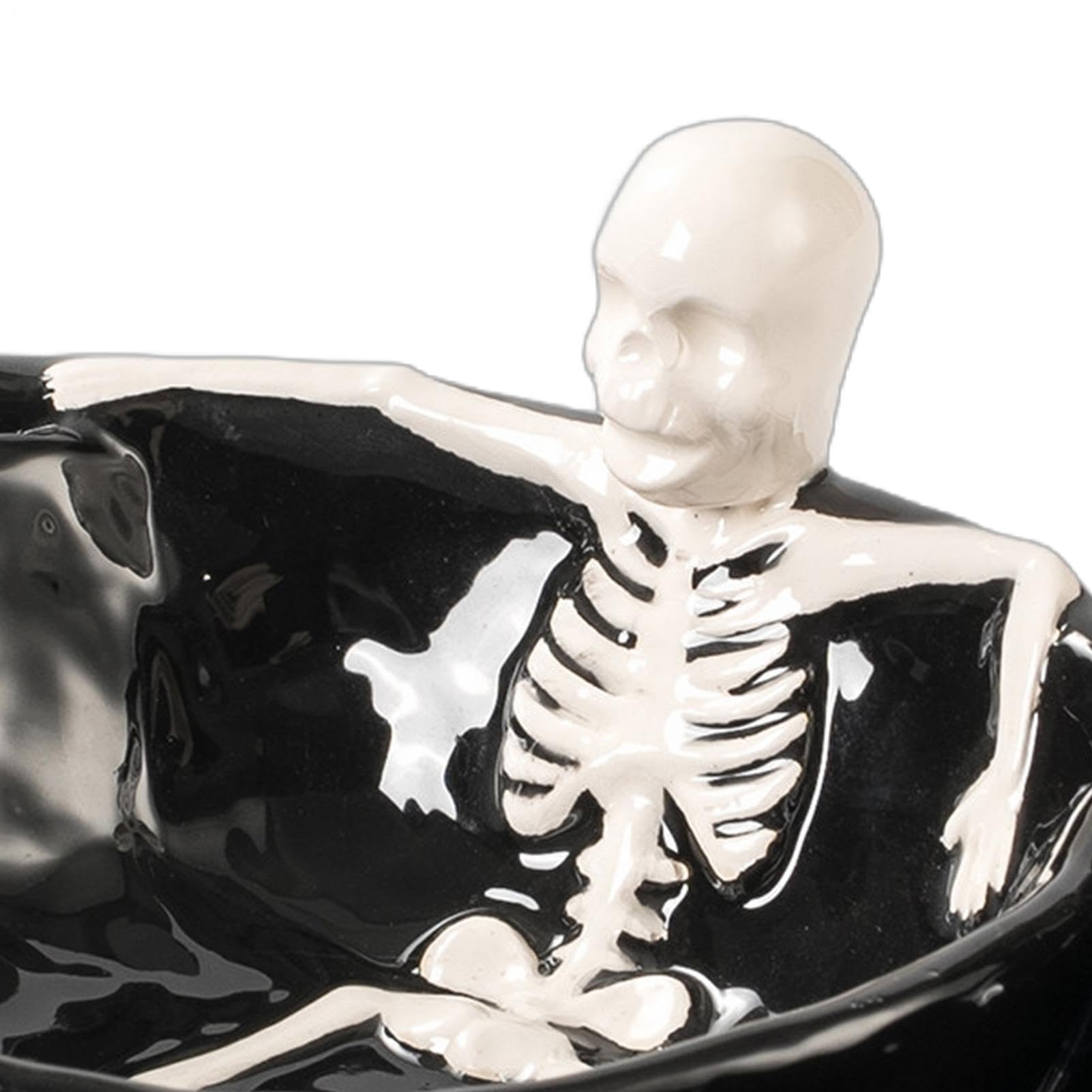 Dip-Schalen – 8,51 cm Keramik-Doppelschicht-Totenkopf-Halloween-