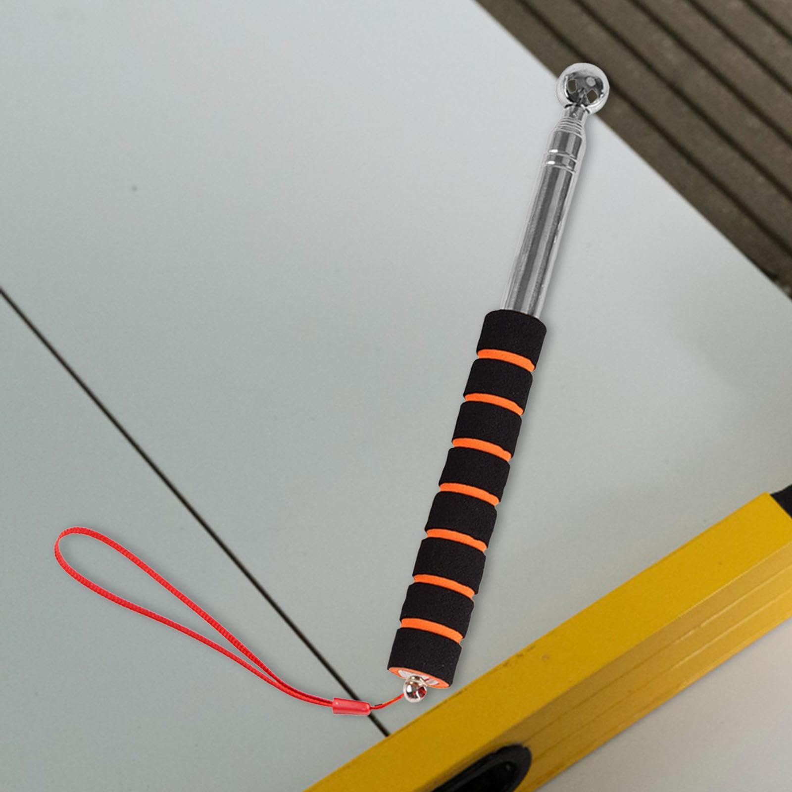 Drum Pole Teleskopischer Inspektionsstab Edelstahl Handwerkzeug Stoßfest Tragbar für Gebäudeuntersuchung Fliesentest Renovierungsarbeiten, 160cm