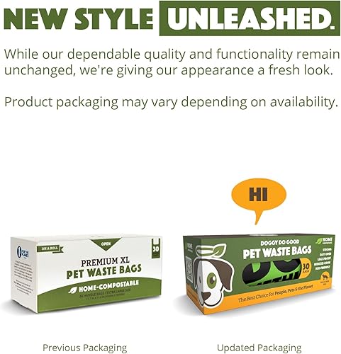 Miniatura 3 de Bolsas biodegradables para perros  Bolsas de basura reciclables para perros  100% libres de plástico, sin perfume, a base de verduras y ecológicas,