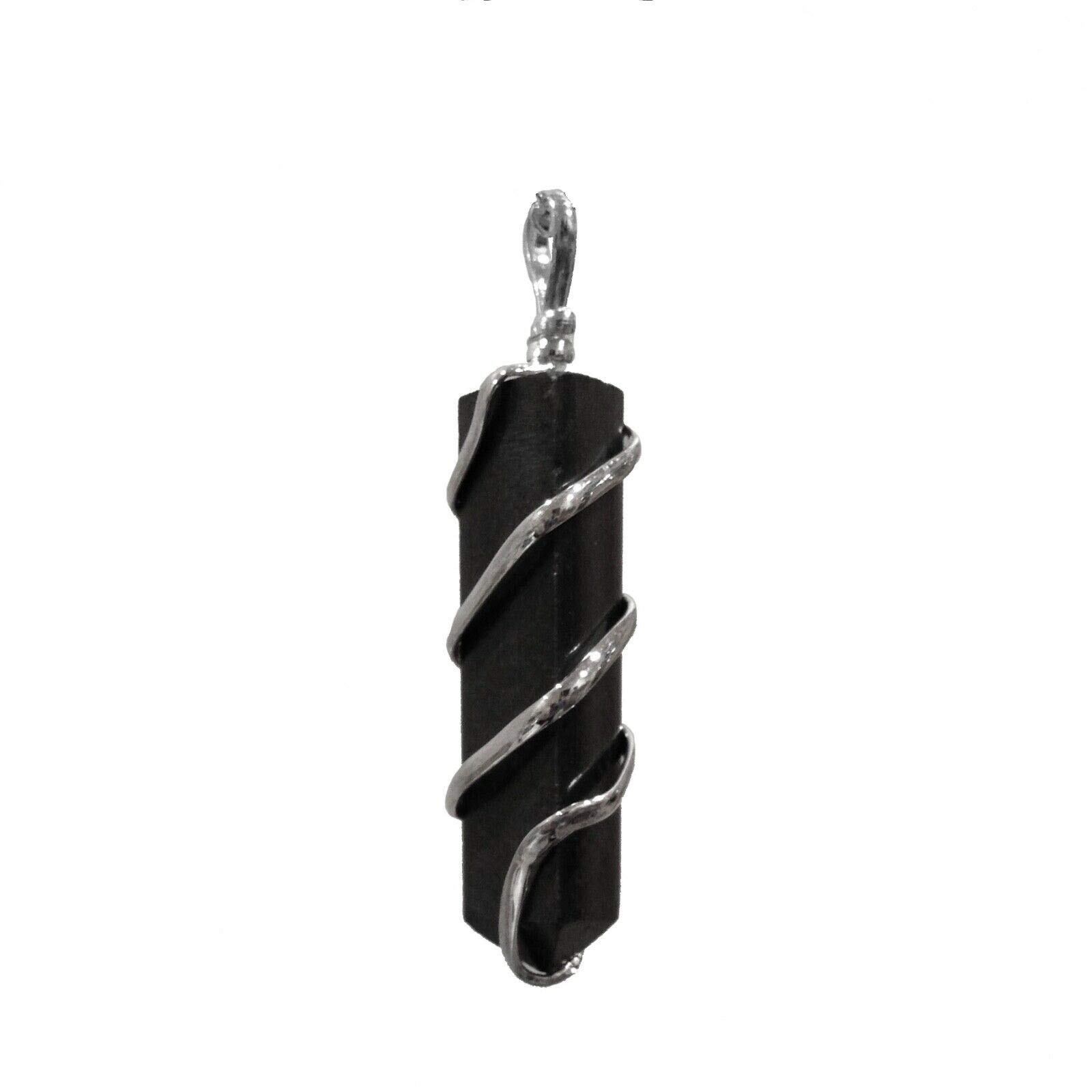Black Tourmaline Crystal Wire Wrapped Pendant For Men & Women Reiki Healing-image-29