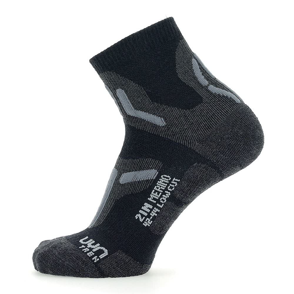 UYN S100241 TREKKING 2IN MERINO LOW CUT Socks Men's Black/gray 41