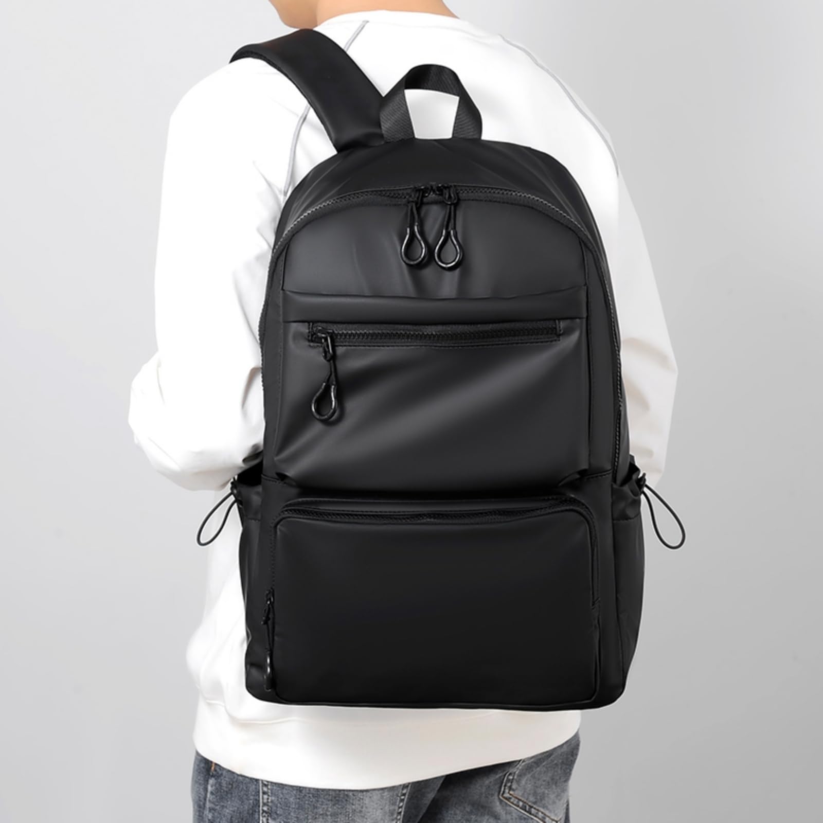 Mochila escolar Zaino Per Laptop Casual, Spacious-compartment Zaino, Daypack Pratico Gli Uomini Studenti Professionisti Scuola Lavoro Viaggio Uso-gray-14 Inches