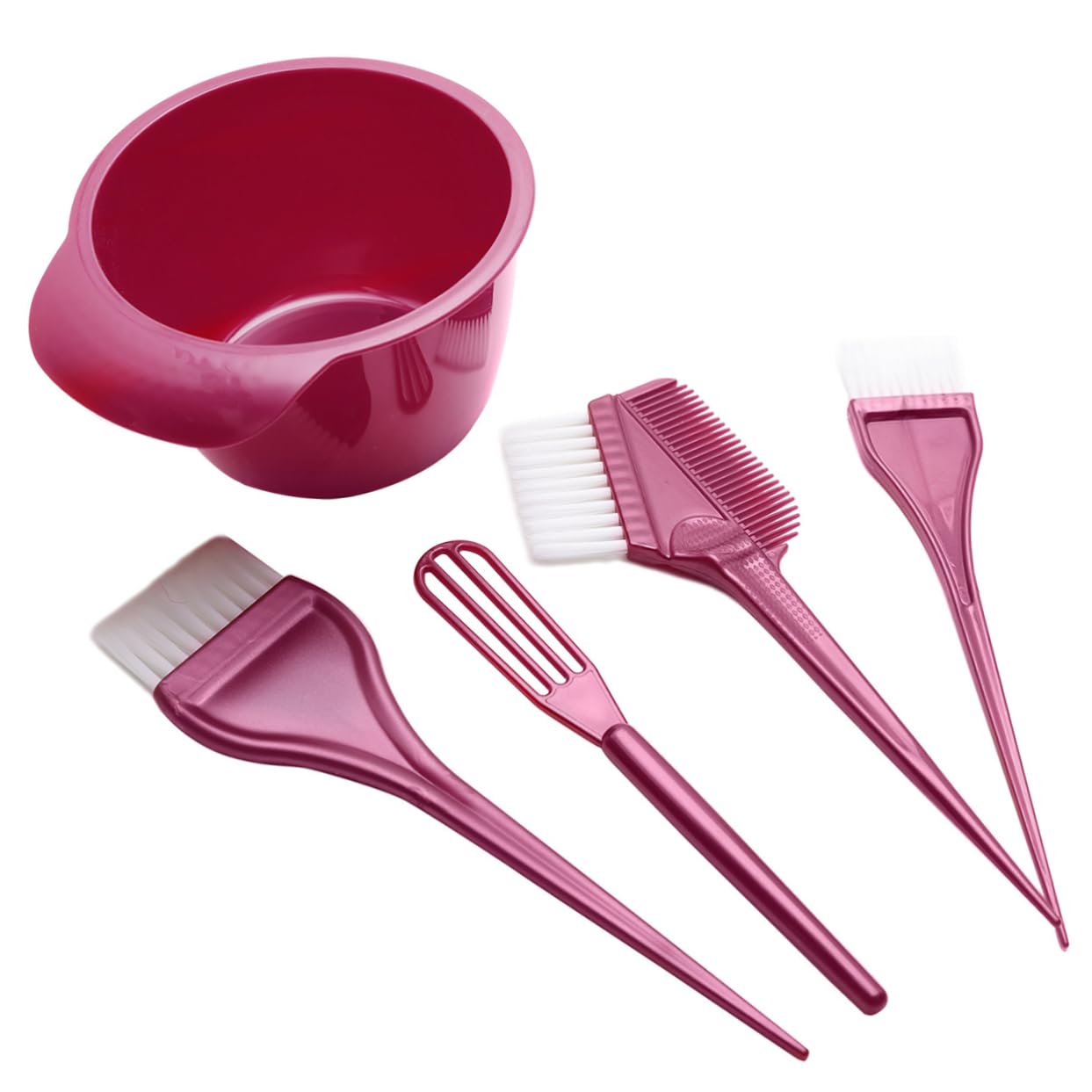 PLAFOPE Hair Dye Brush Bowl Comb Cream Mixer Hair Coloring Tool Set for Salon Professionals and Home Users