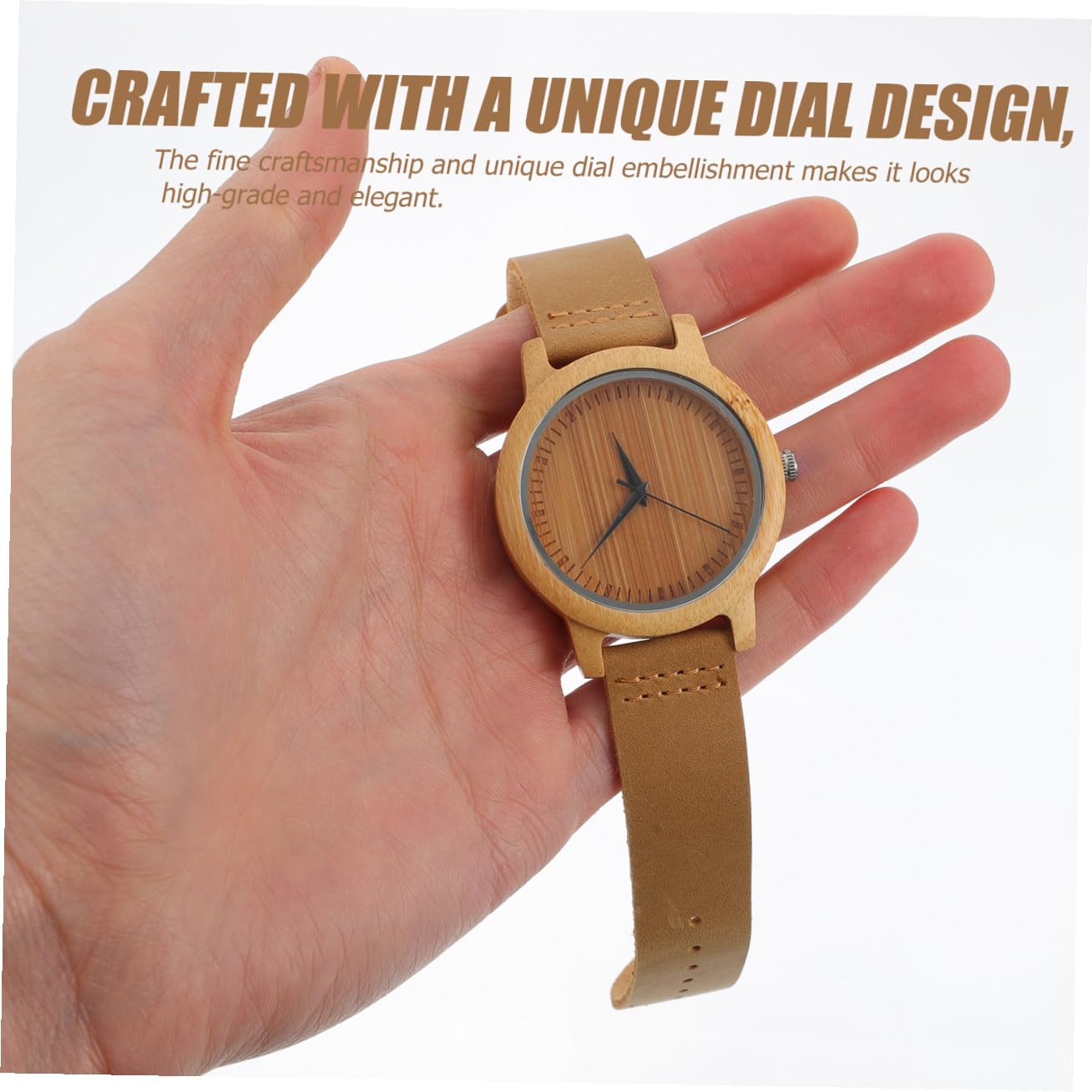 VALICLUD Reloj de Pulsera de Madera de Bambú y Correa Movimiento de Cuarzo Diseño Elegante para Mujer y Hombre Adecuado para Uso al Aire Libre y Negocios