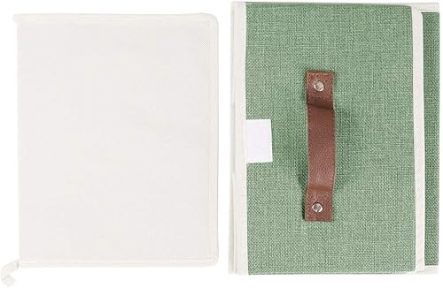 Miniatura 7 de Cajas de almacenamiento con tapas, paquete de 2 cajas de almacenamiento decorativas plegables de tela, cubos de almacenamiento con tapa para