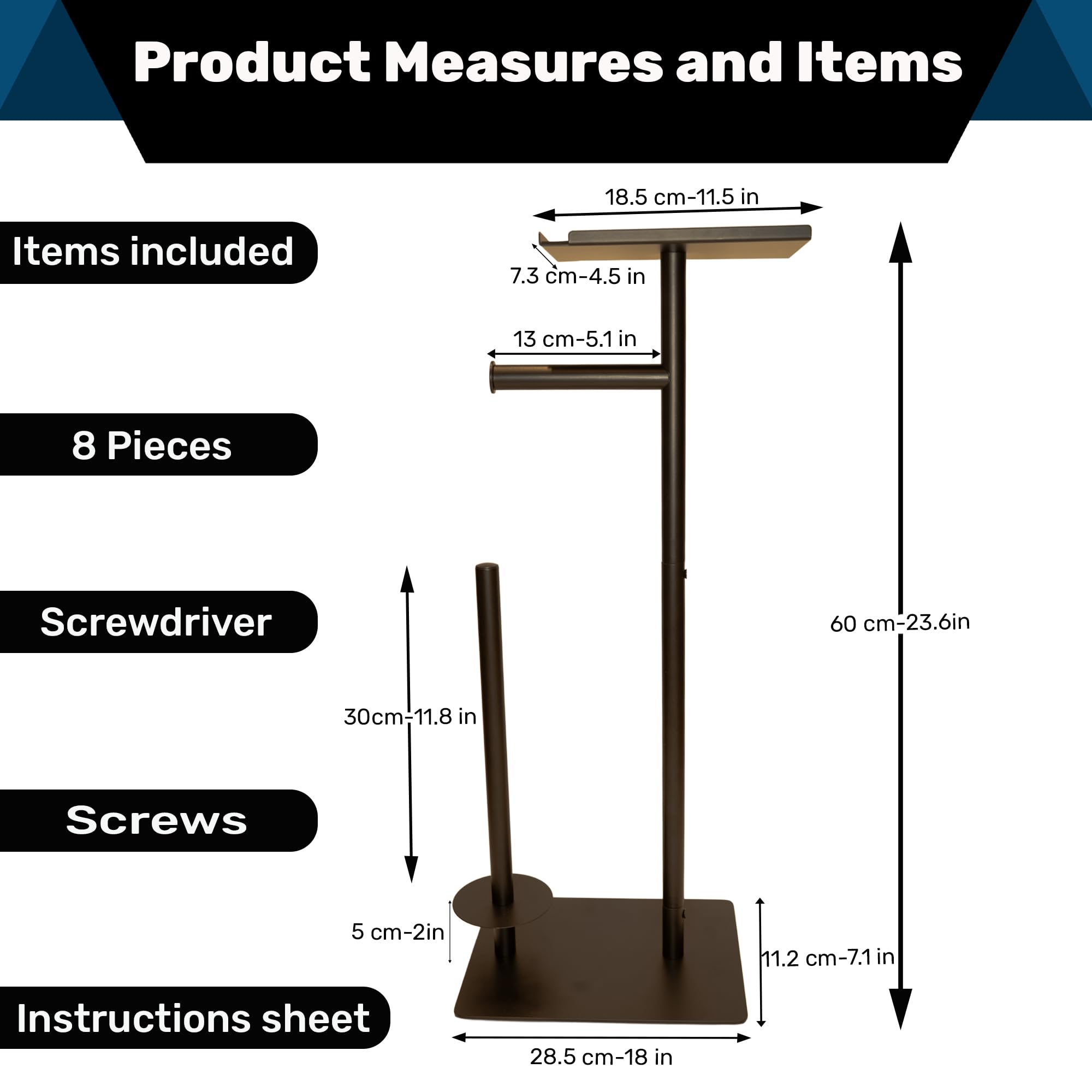 Free Standing Toilet Roll Holder by HOMR & Co - Image 3