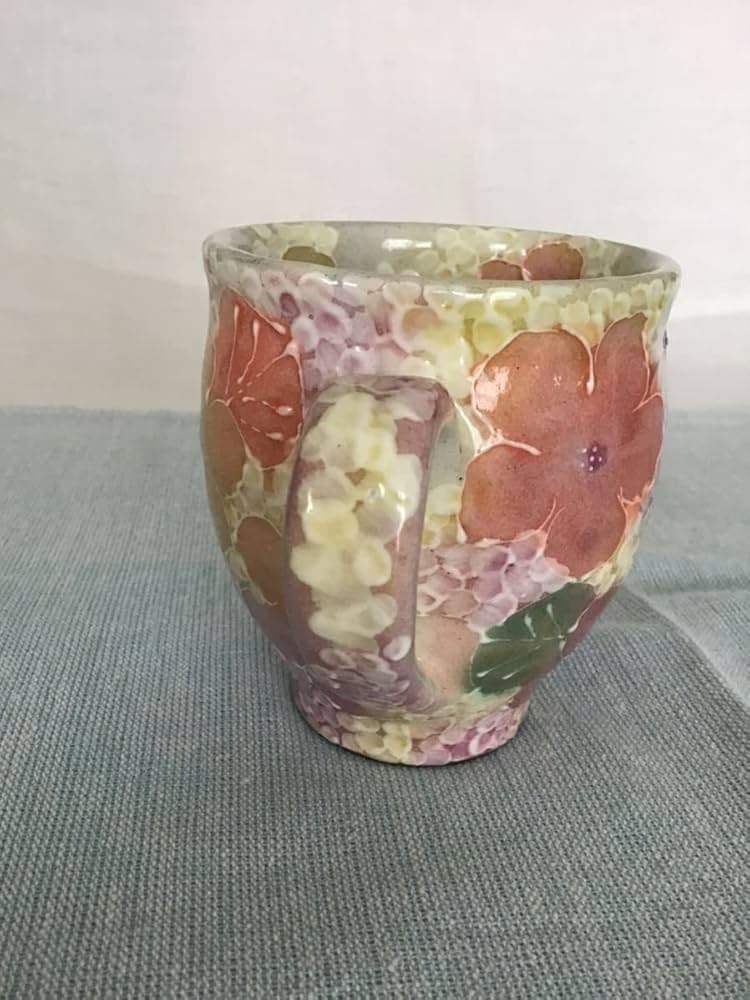 Amazon.co.jp: 野村晃子 瀬戸焼 工房ゆずりは 陶器 花マグカップ