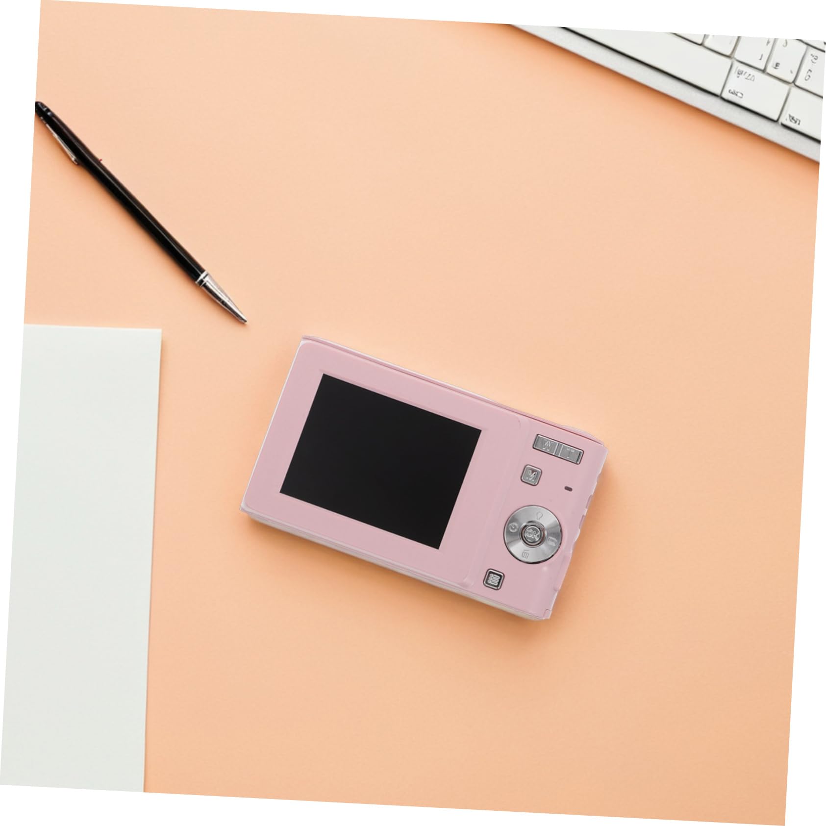 Mini Cámara Digital Rosa Abs con Zoom 16x para Viajes y Fiestas | Compacta y Portátil, Modos de Disparo Versátiles, Operación Sencilla Edades