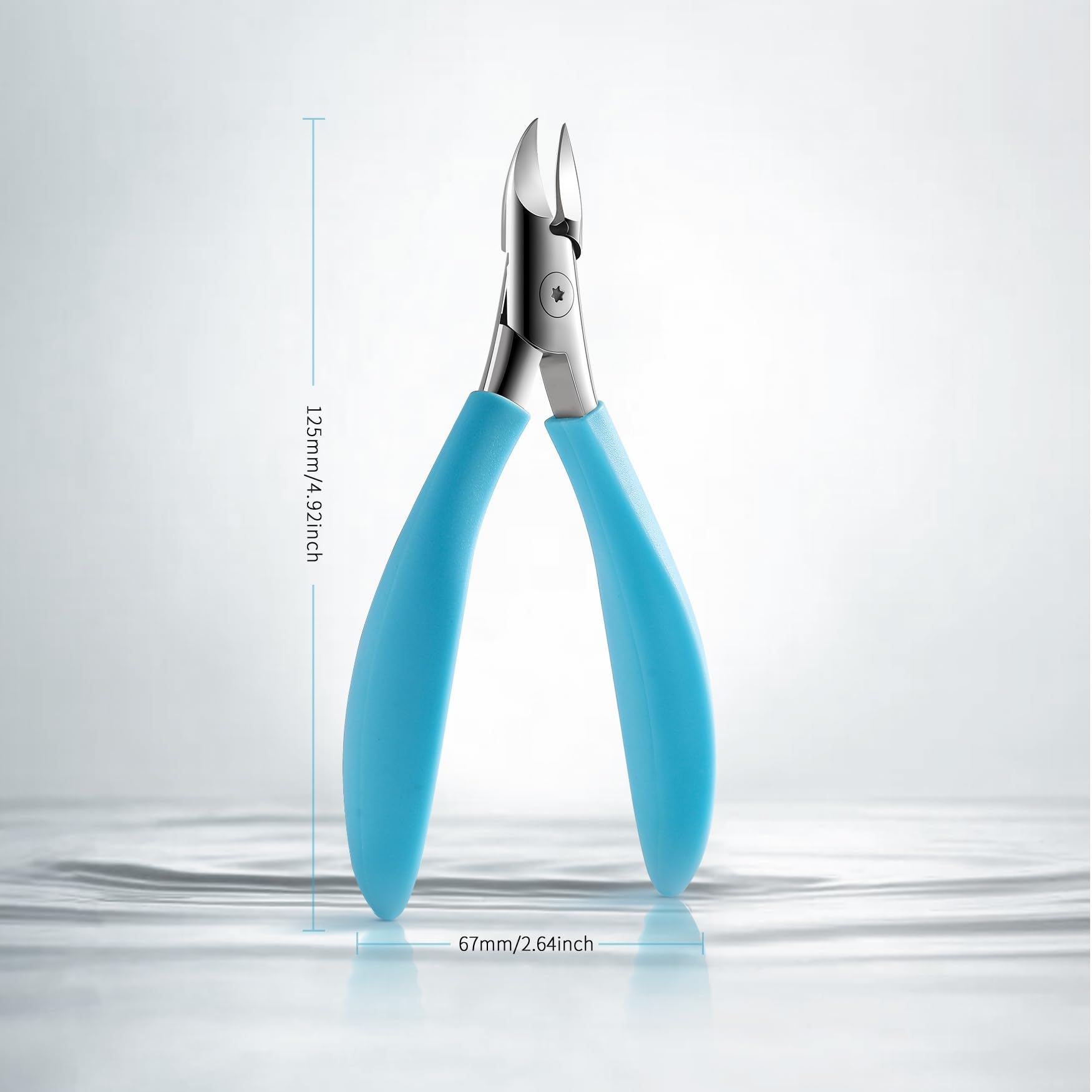 FVION Tagliaunghie Professionale Tronchesino Tagliaunghie di Precisione per Piedi per Unghie Spesse o Incarnite con Custodia in Metallo