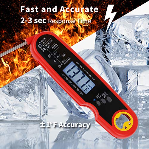image for Jagrom IPX7 Waterproof Food Meat Thermometer for Cooking, Digital Inst
