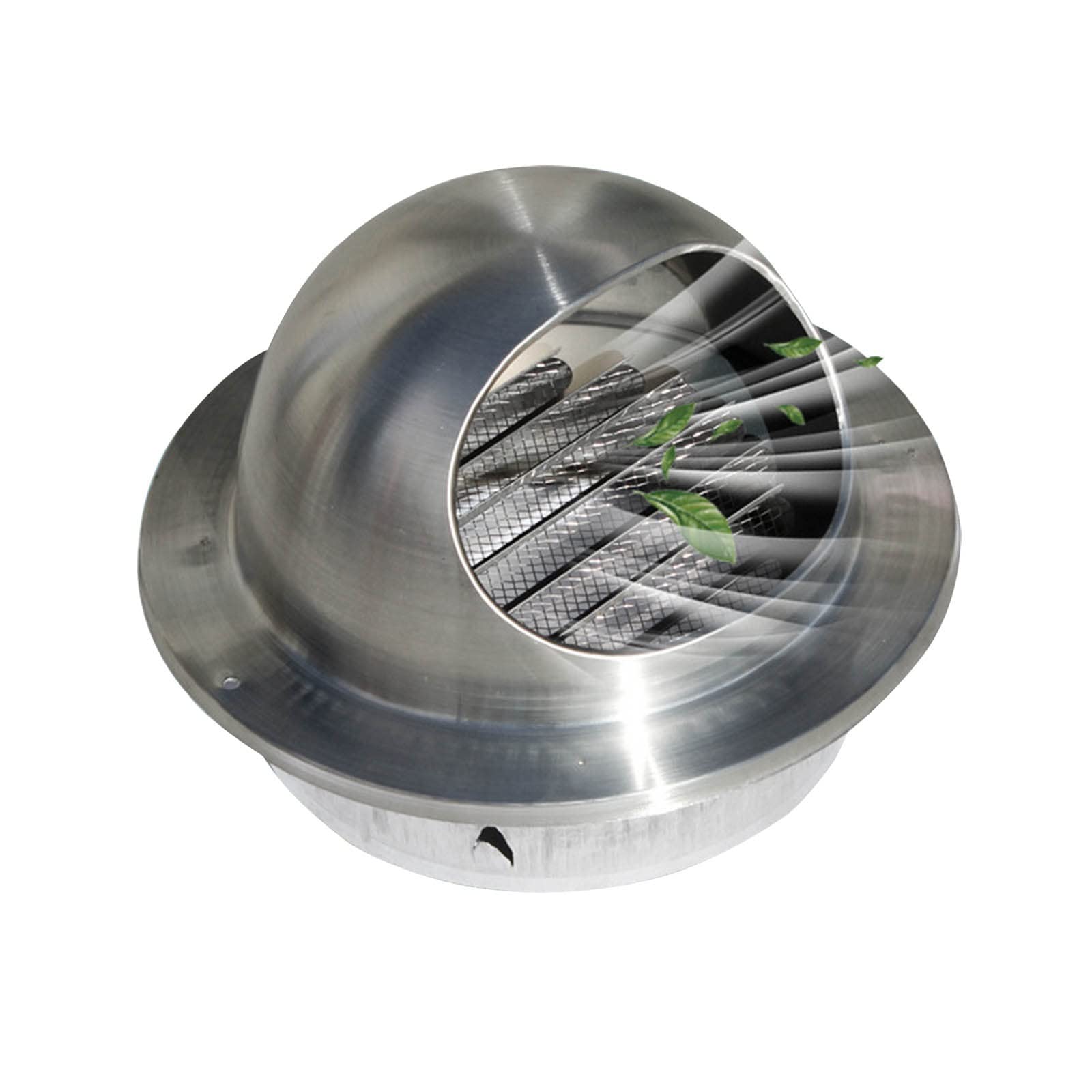 Grille D'Aération Ronde Grille Ventilation Hotte en Acier Inoxydable 304, Protection Contre Les Intempéries, Mural Bouches D'aération pour Bureau Cuisine Salle De Bain, Antis-Rouille