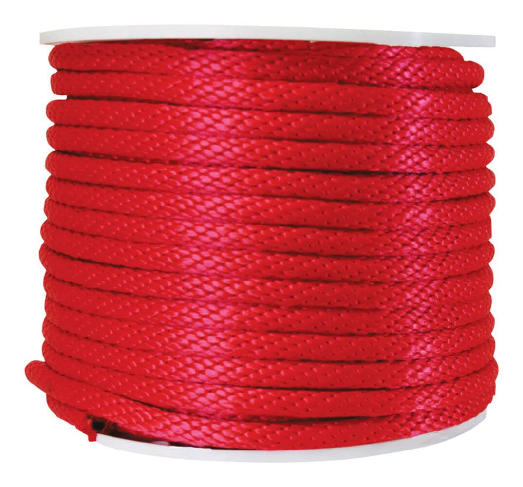 Wellington 5/8 in. Dia. x 200 ft. L Red Solid Braided Poly Derby Rope