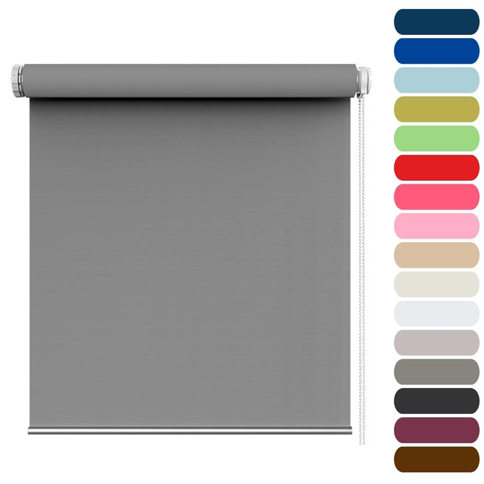 No Drill Blinds Curtains Roller Blinds 70 x 250 cm Without Drilling, Easy Fit Home Office, Skylight Blind Zebra Roller Blind, Window ShadesThermal Roller Blind, for any Room, Light Grey
