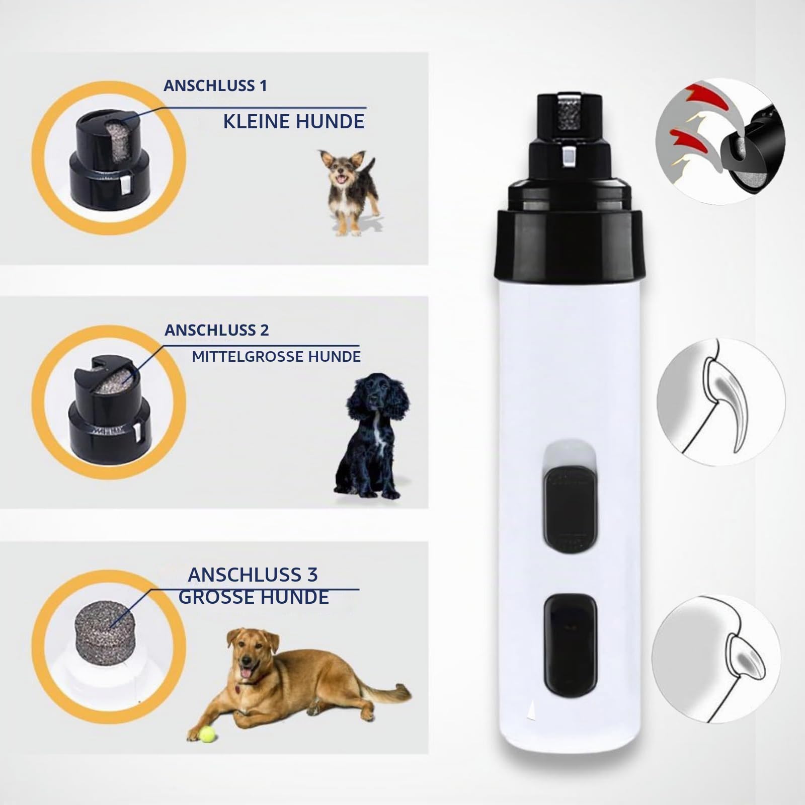 Ortho Trimmer Pro, Orthotrimmer, Krallenschleifer Für Hunde, Sanft & Wenig Vibration Für Gleichmäßiges Kürzen, Effizient Pfotenpflege Zuhause Für Hunden (STIL-1)