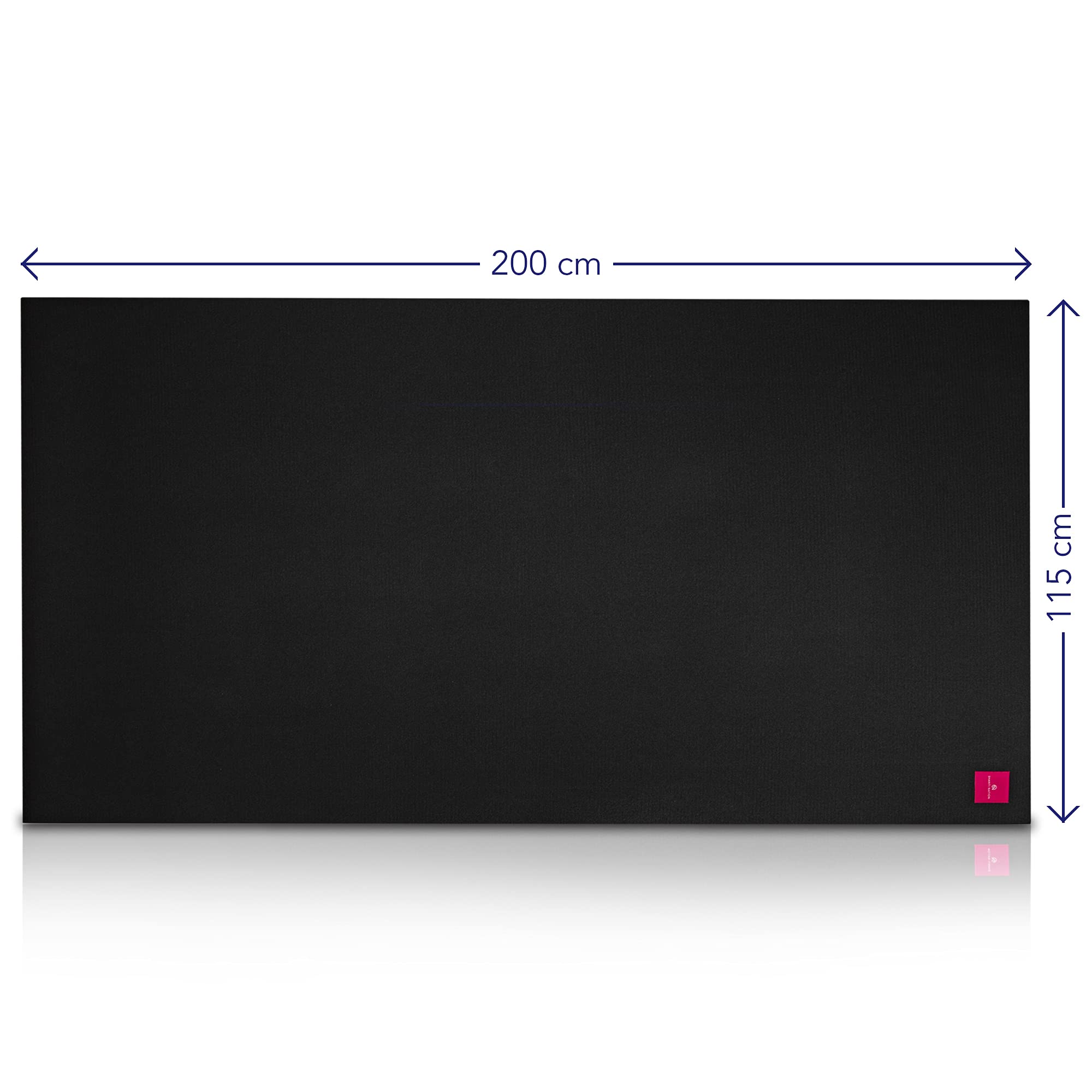 Cardio Mat Fitnessmatte, 2,00 x 1,15 m | inkl. Aufbewahrungstasche, abriebfest, desinfizierbar, mit Schuhen benutzbar, für intensive Workouts