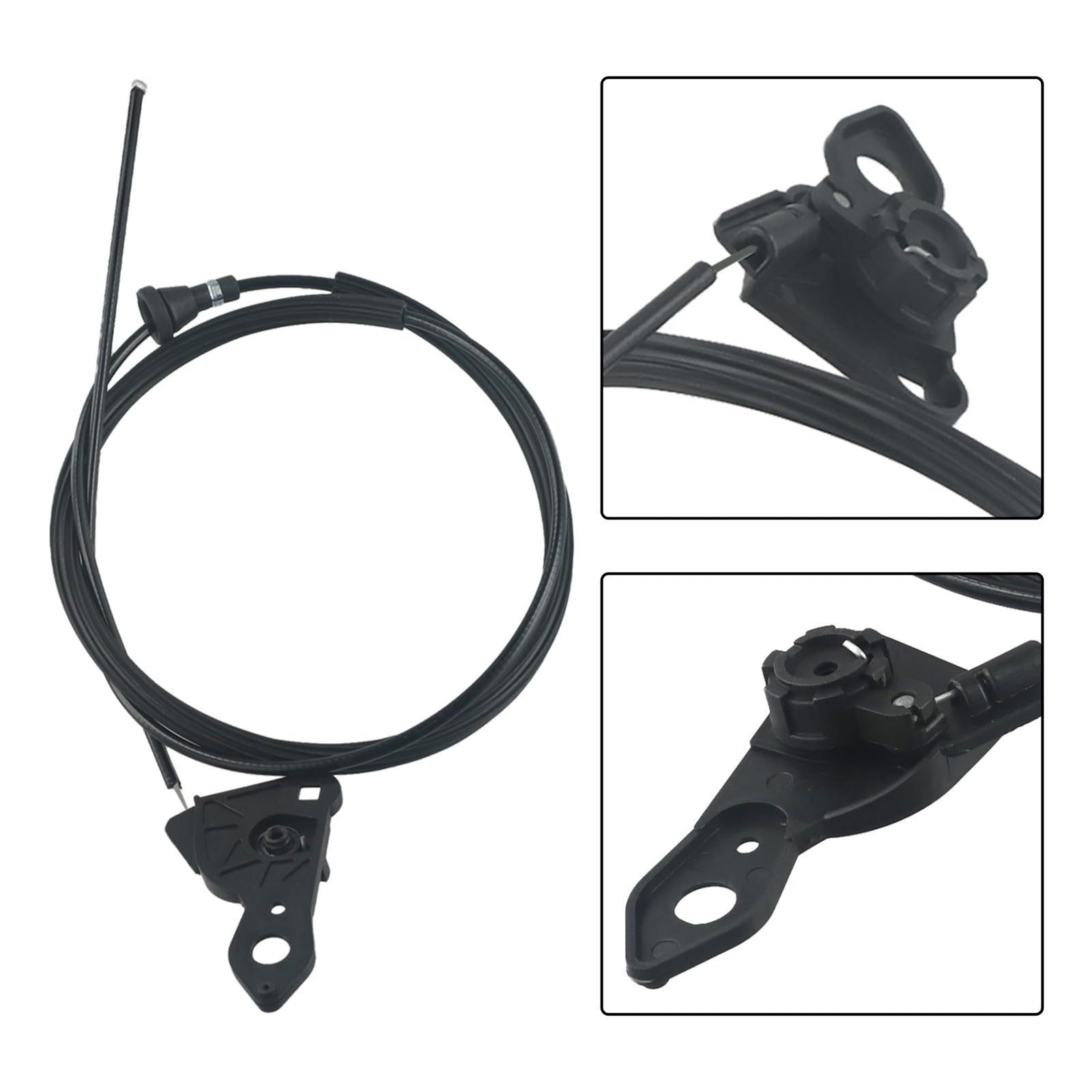 Lecreatekit Cable de liberación de capó para BMW E36 318i 325i 328i para m3 1992-1999, pieza de repuesto OEM 51231960853, cable de pestillo de capó de motor ABS negro