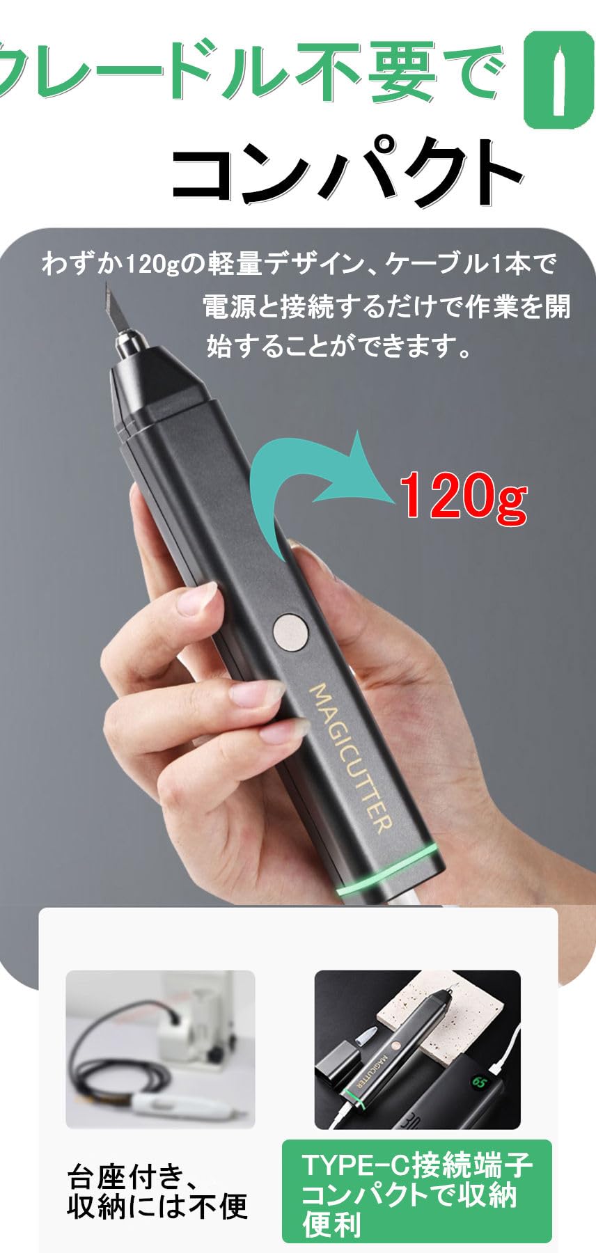 Amazon | 超音波カッター USB給電式 30W高出力 手持ち式 40kHz 超音波