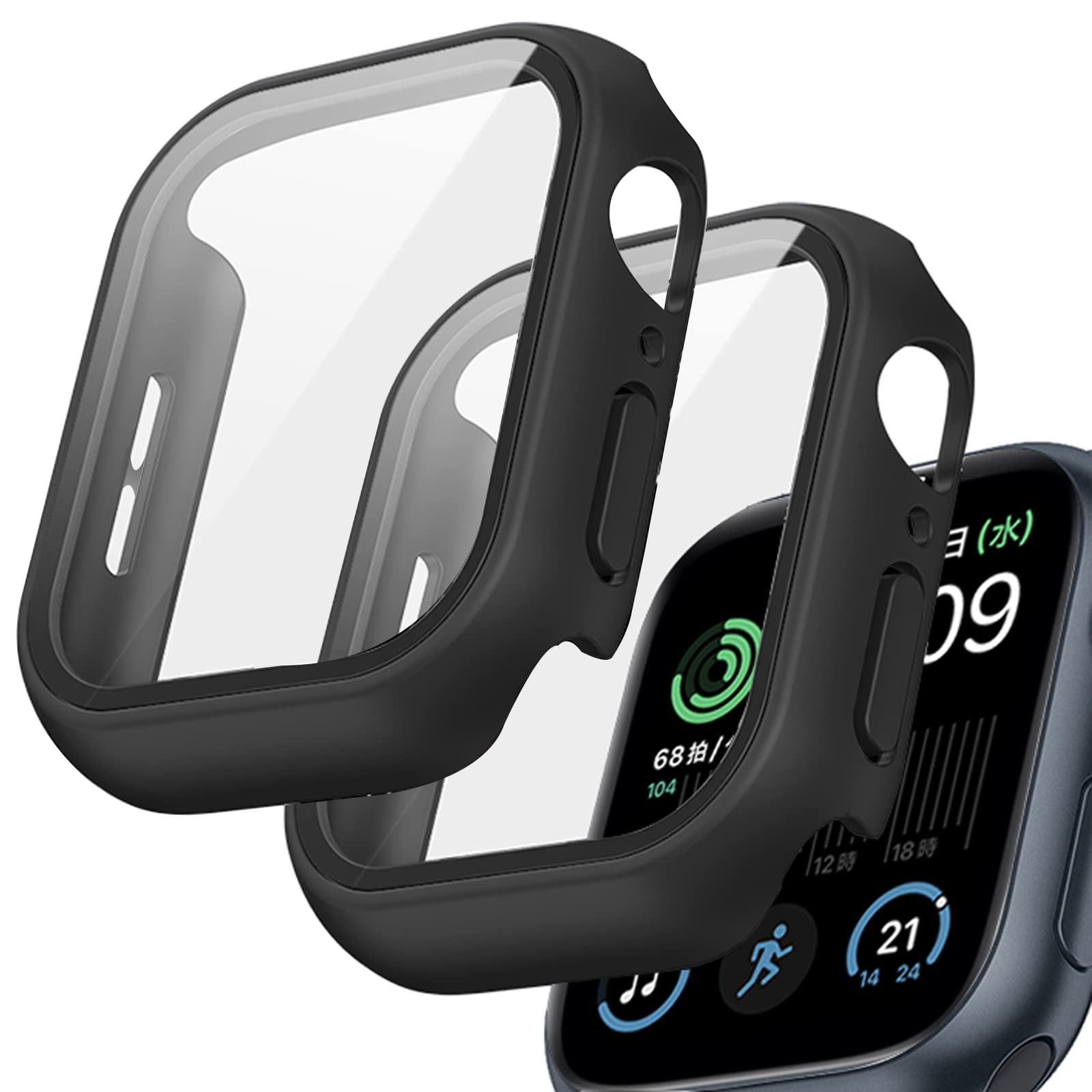 Amazon.co.jp: 【2個入り】FALSAD Apple Watch カバーSeries10/9/8/7/6 