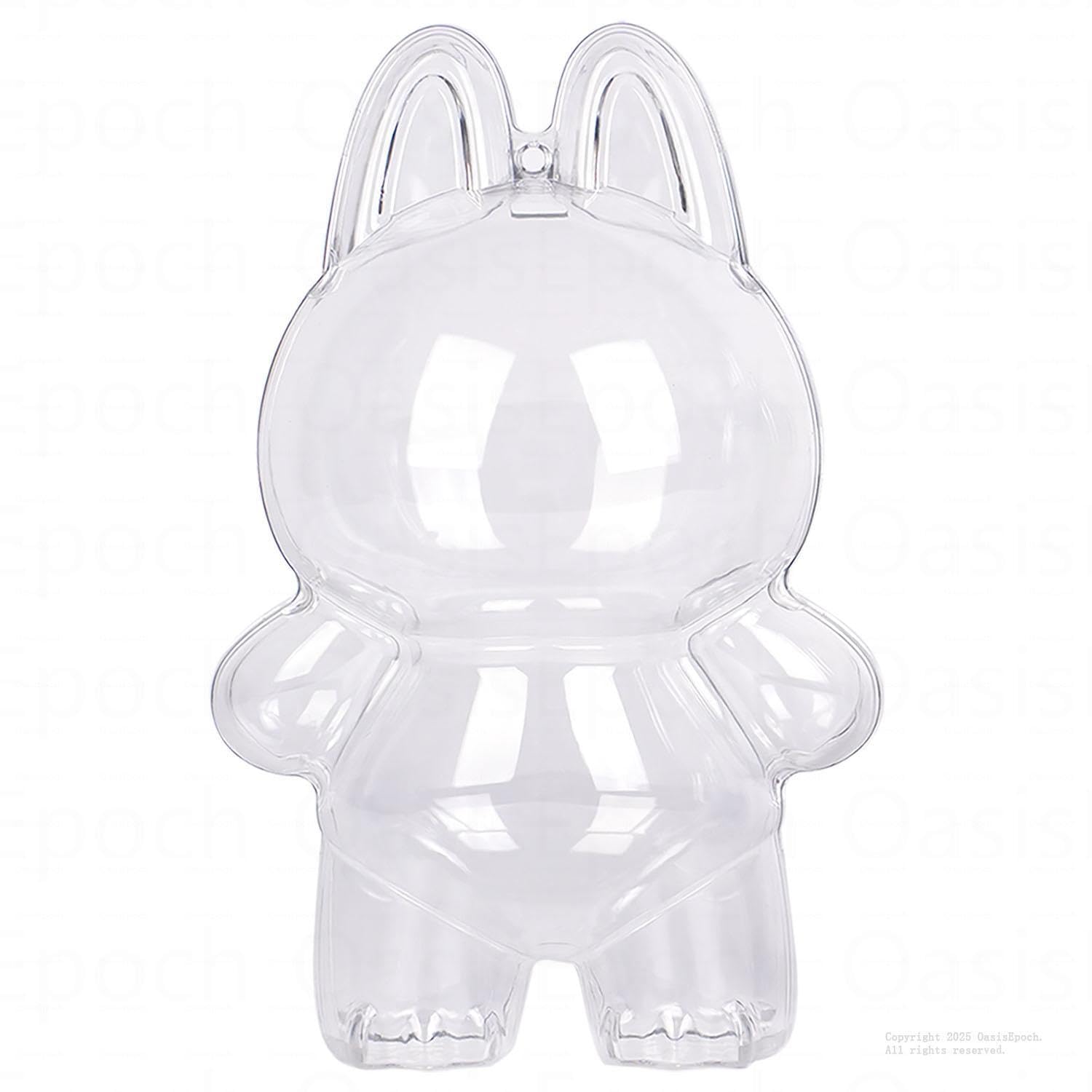 Protective Case Compatible with LABUBU Doll - Crystal-Clear Hard Display Box with Keychain & Dustproof Cover, Secure Backpack Hooks for Shelf/Outdoor Showcase (Doll Not Included)?Standing?