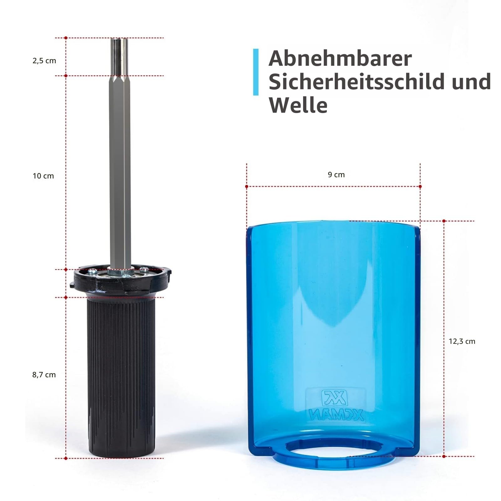 Xcman rotierendes Bürsten-Set für Ski mit Nylon, Rosshaar, Messing/Kork
