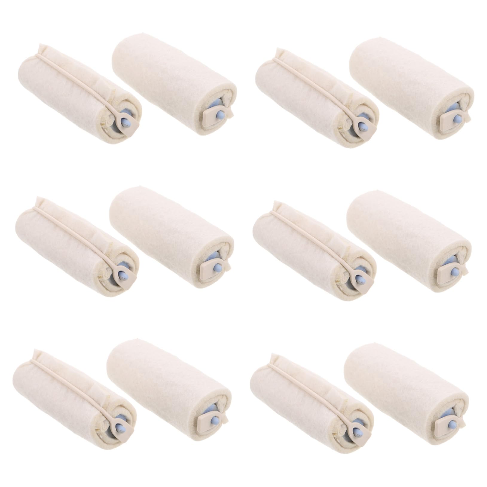 FOMIYES 12 Pack Hair Perm Rollers Home Salon Use Heat Resistant Natural Curls Commercial Grade Cotton Rollers