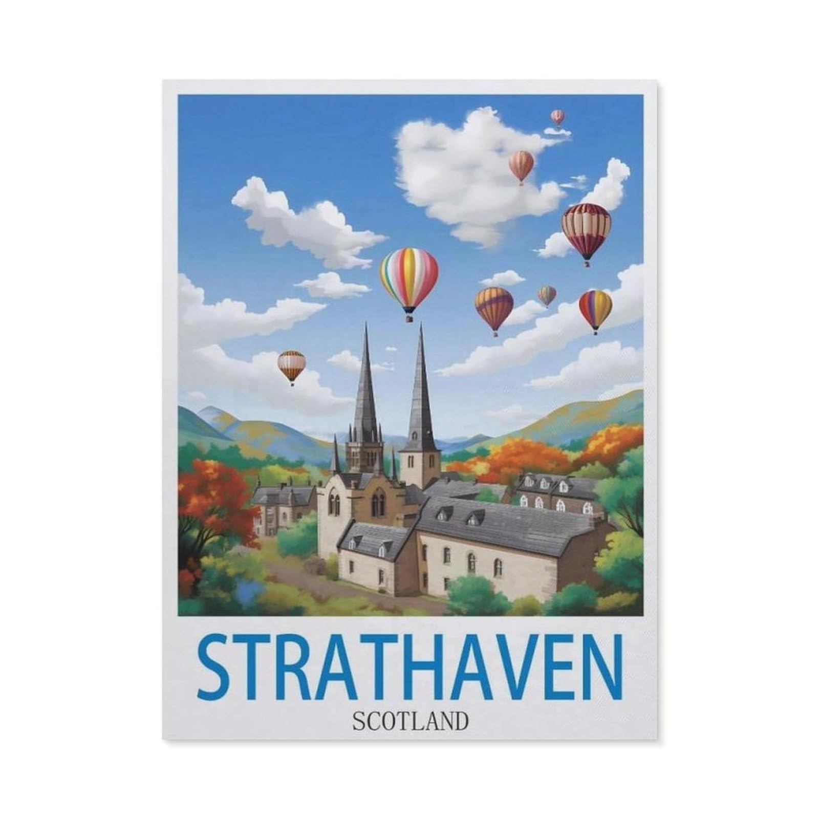 BEAYODKP DIY Diamond Painting，Strathaven Scotland（50 x 60 cm）
