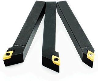 1/2" 3PCS CNC Lathe Carbide Turning Tools Indexable Holder Set SDNCN1212H07 + SDJCL1212H07 + SDJCR1212H07 with 3PCS DCMT21.51 Indexable Carbide Turning Insert