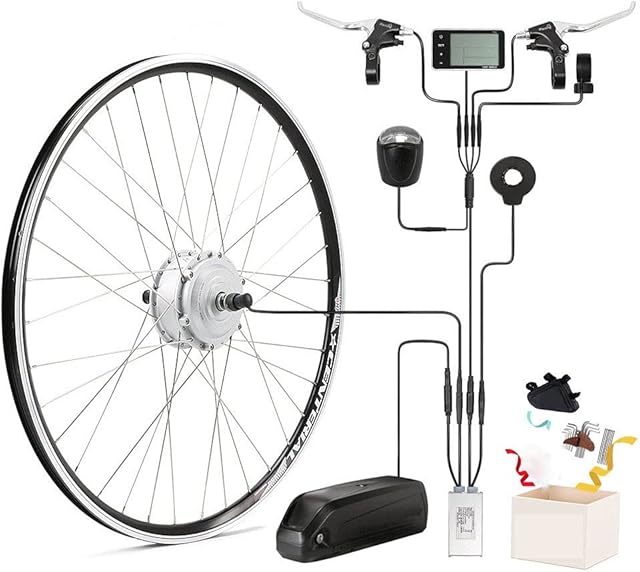 Season E-Bike Conversion Kit, 36V 250W 28" Motor kit with Front Wheel Motor, LCD-Display, 5 Level PAS for Electric Bicycle