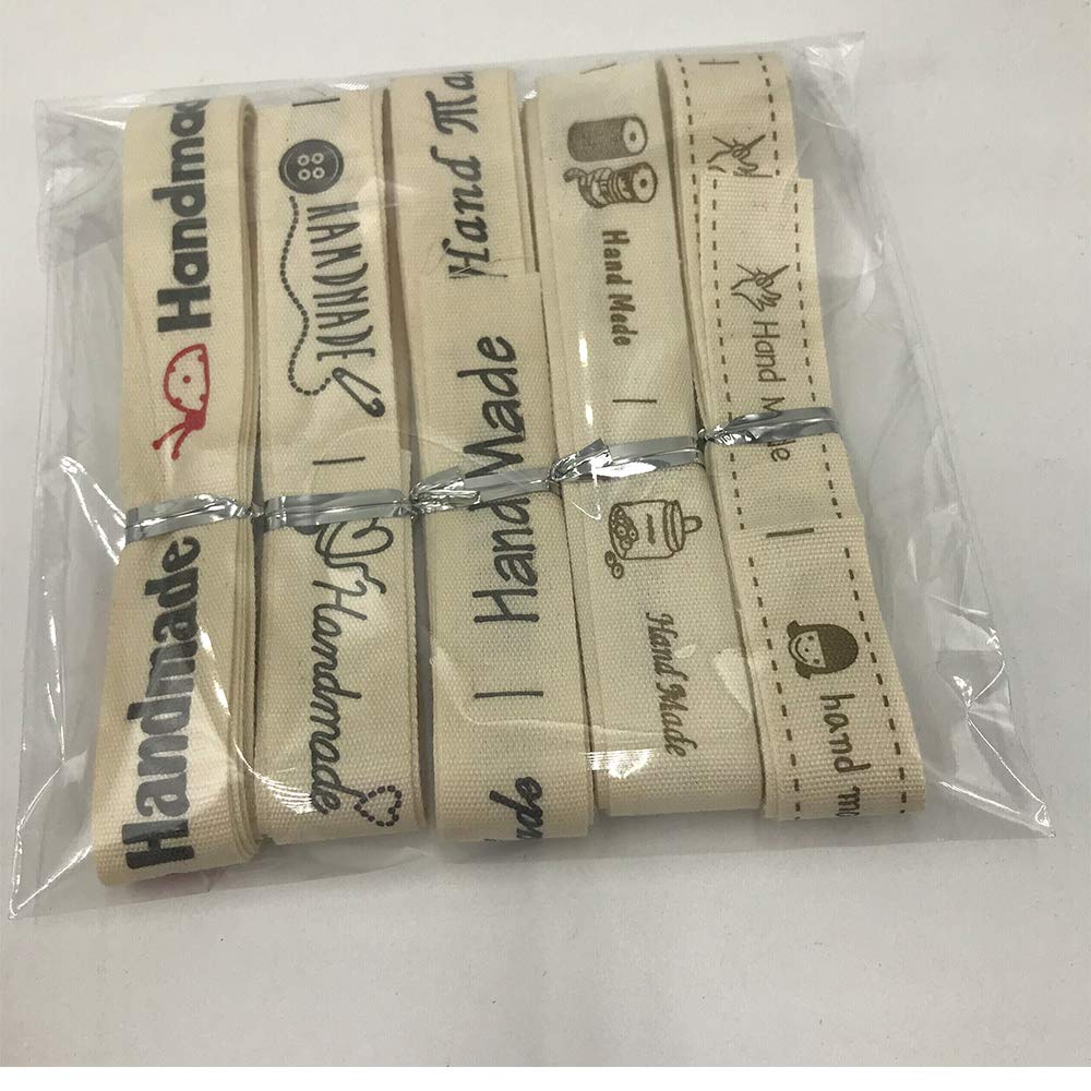 Amazon.co.jp: ハンドメイド タグ Tianying 綿布タグ コットンタグ (綿