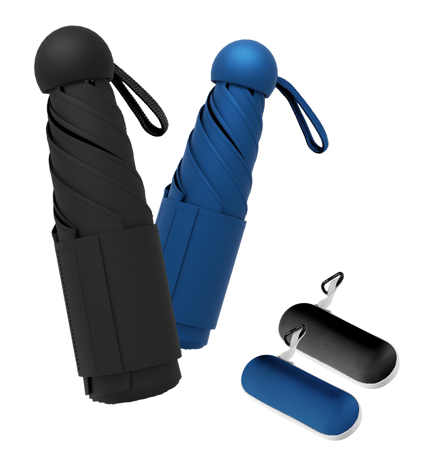 LILAC Travel Mini Umbrella Compact Small & Lightweight, UV Rain Protection, Pocket-Sized Folding Umbrellas with Quickdraw & Case for Men Women & Kids