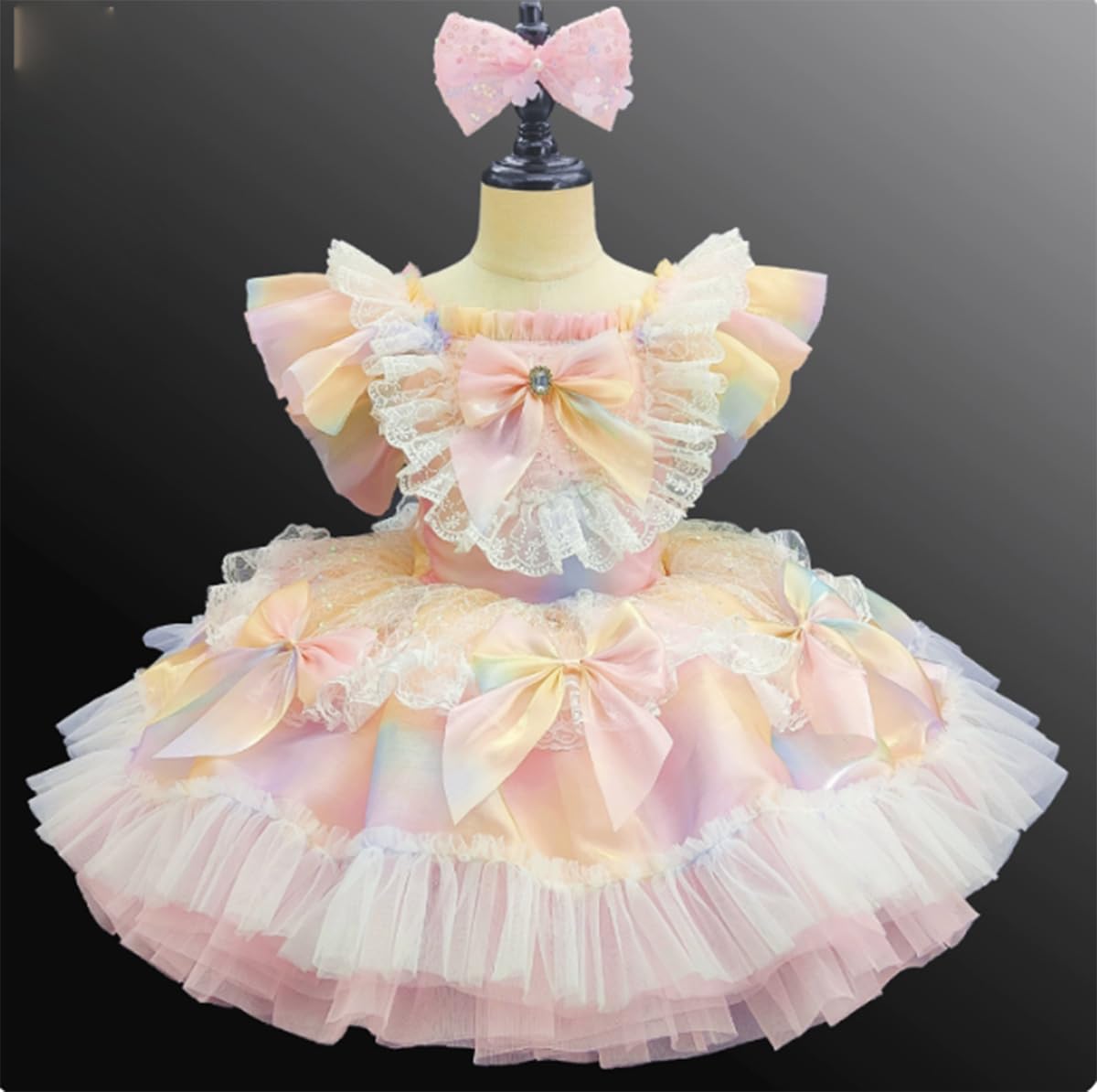 Abito da Ballo in Tulle per Bambina, Gonna da Spettacolo di Danza del Lago dei Cigni, Body da Ballerina, Costume per spettacoli teatrali