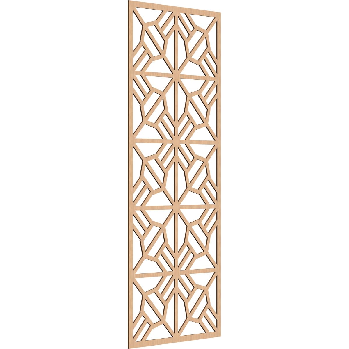 35 3/8" W x 89 3/8" H x 1/4" T Auburn Decorative Fretwork Wood Wall Panels, Hickory