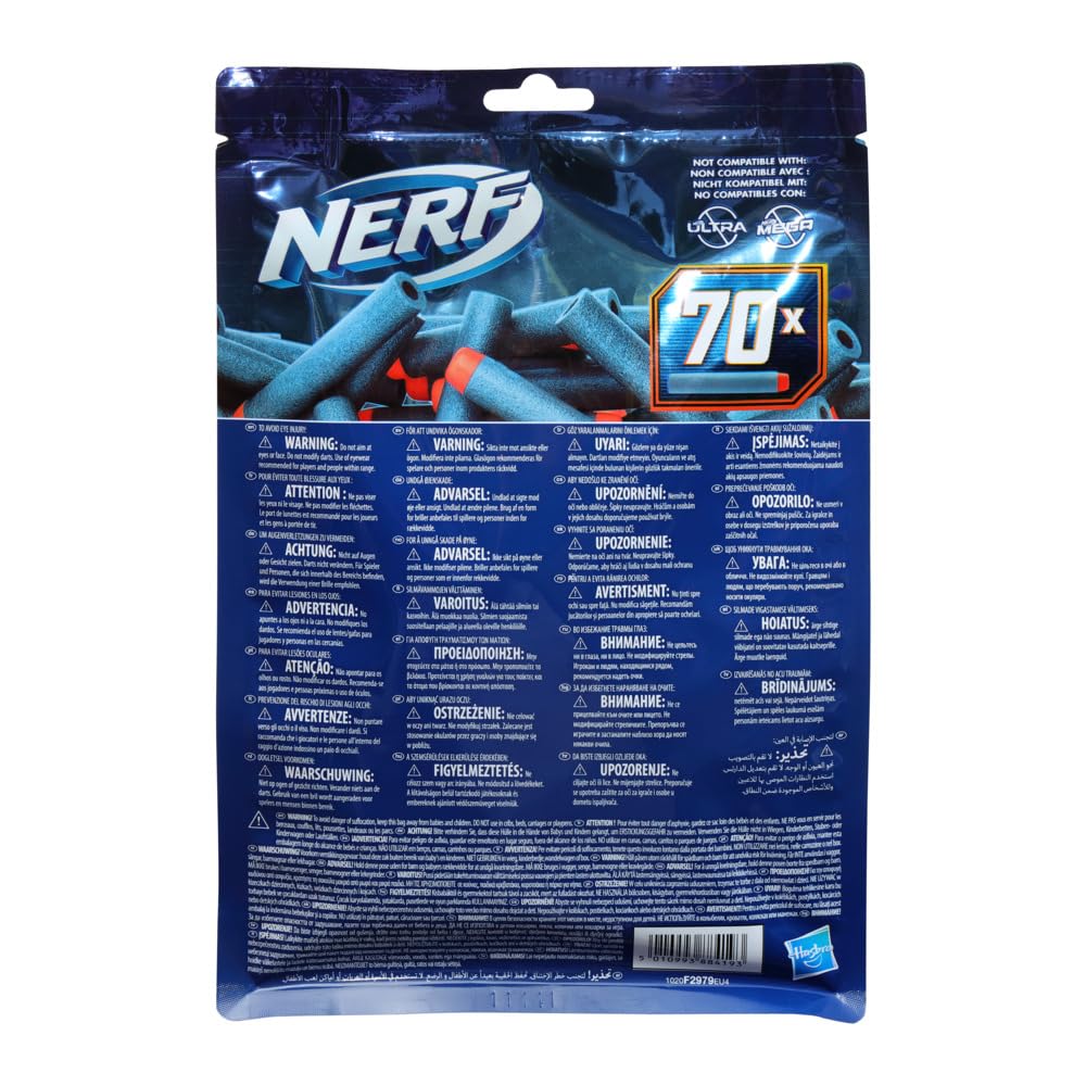 Nerf Elite Zestaw Rzutek Nerf, Wielokolorowy, 70 rzutek
