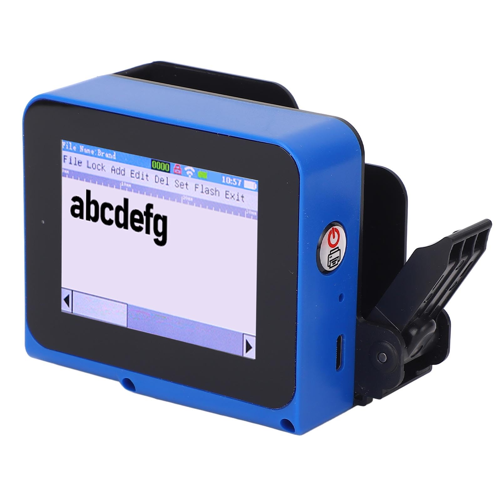Fafeicy Impresora de Inyección de Tinta Portátil, Codificador LED de Pantalla Táctil Portátil de 4,3 Pulgadas para Texto de Código de Barras de Código QR en Tela de Plástico de Madera, Impresión
