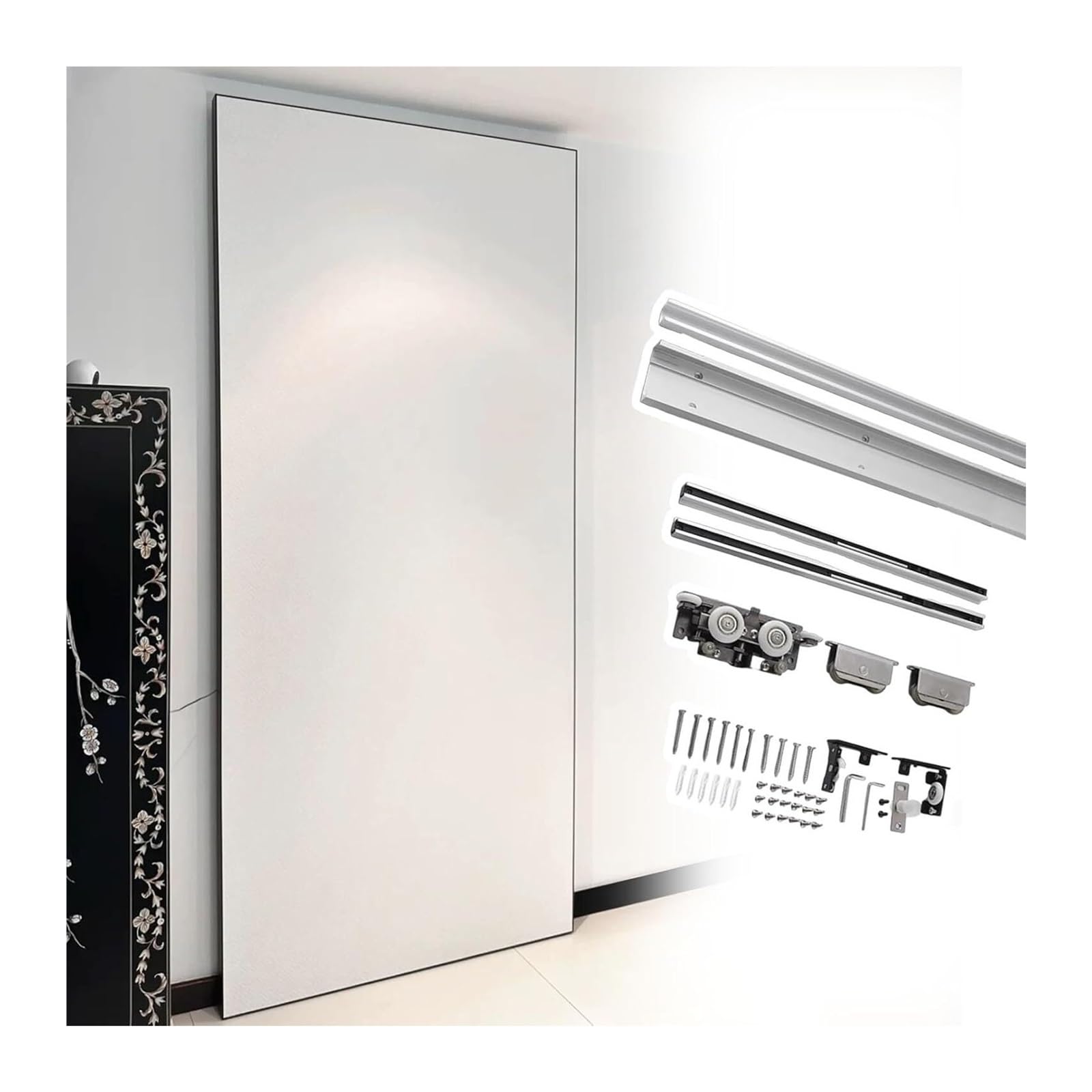 Sliding Door Track, for Ghost Door, Soft Close, Floor Guide(66.9in(170cm))