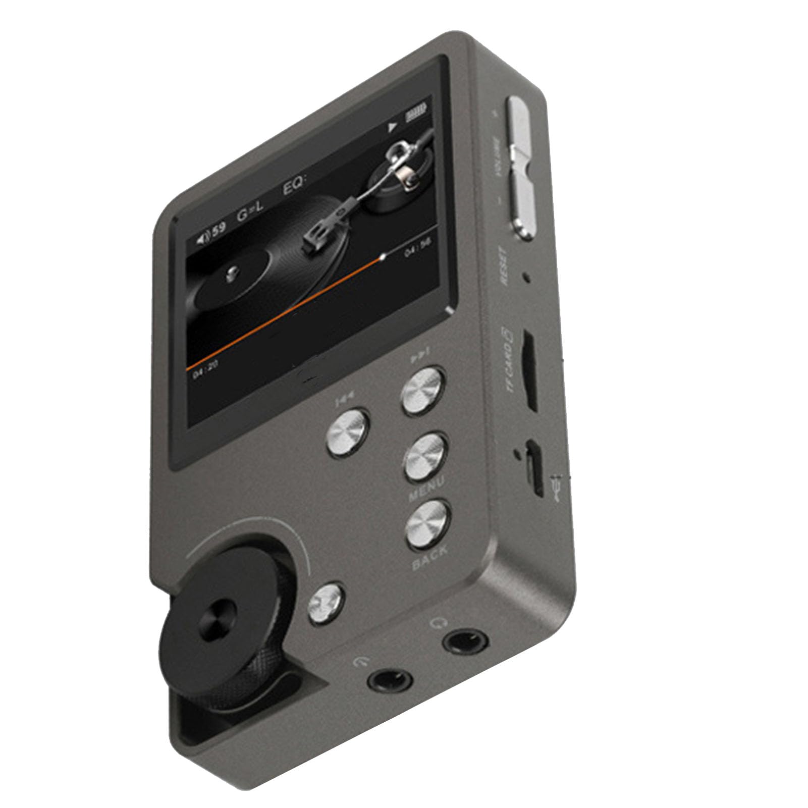 Reproductor de Audio Portátil HiFi sin Pérdidas con Pantalla de Alta Resolución para Entusiastas de la Música, para Viajes en Casa en Coche Aleación de Zinc 64 GB