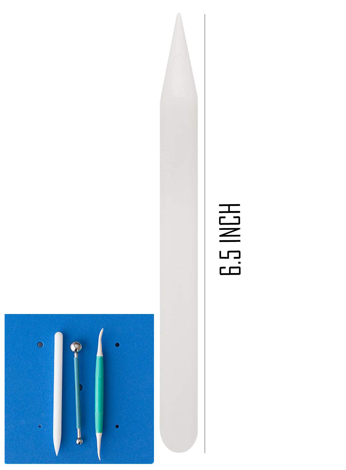 Cake Decor 1pc Thin Rolling Pin with Flower Making Pointed Tip – (6.5 inch) — Amazon image 3